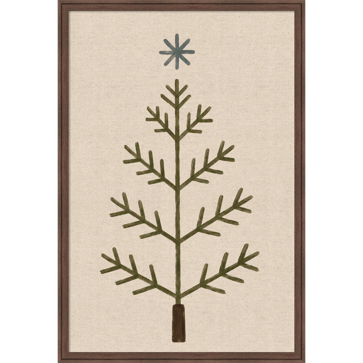Framed Fabric Magnetic Board Scandi Tree Linen Wall Organization