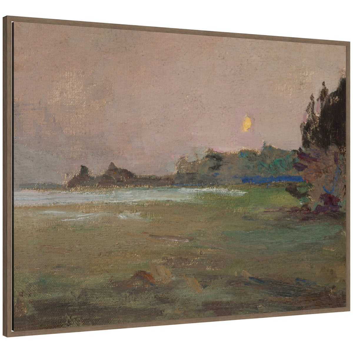 Moonlite Evening Mist 1910 Jan Ciaglinski by Nostalgia Prints Framed Canvas Wall Art Print