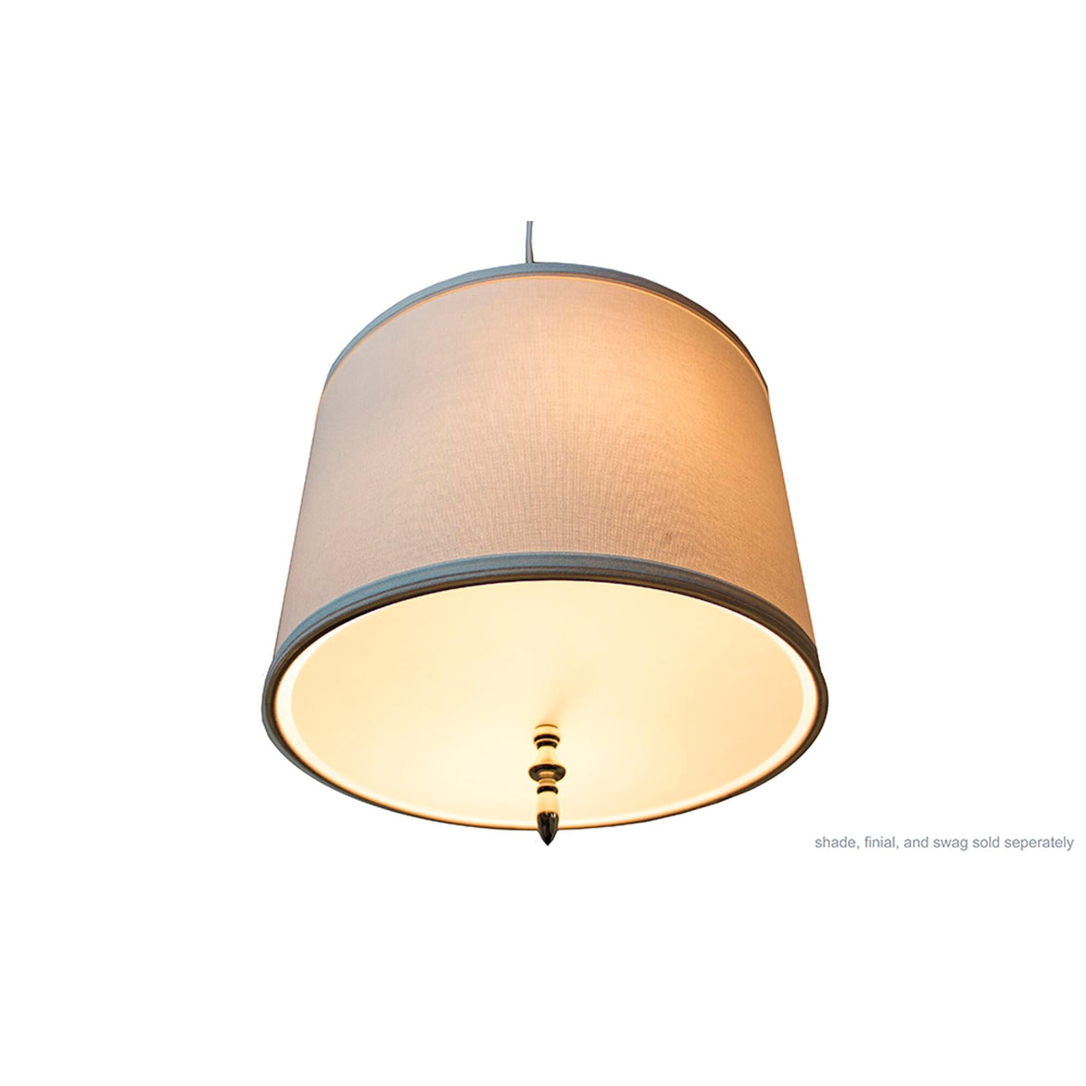 Home Concept Round Lamp Shade Diffuser, Translucent Frosted White, 13.5" Diameter