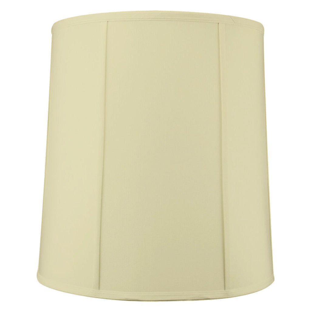 Home Concept Large Drum Lamp Shade Eggshell Shantung - 14" Top x 16" Bottom x 17" Slant Height, Spider Fitter