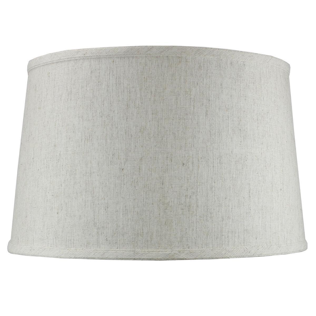 Home Concept Shallow Drum Hardback Lamp Shade Textured Oatmeal - 16"W x 10" Slant Height