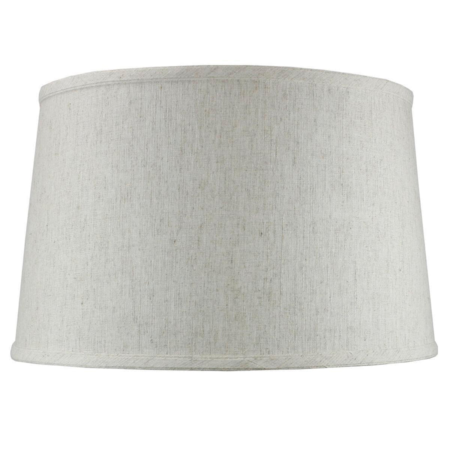Home Concept Shallow Drum Hardback Lamp Shade Textured Oatmeal - 16"W x 10" Slant Height