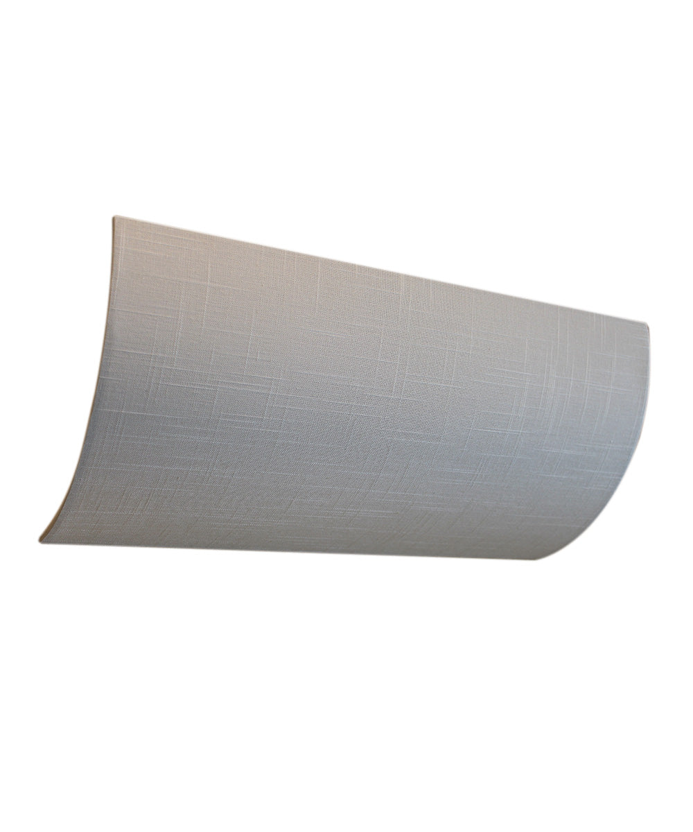 Moderne Bathroom Vanity Light Cover Conversion Kit, White Textured Fabric Shade, 20"W, No Wiring