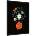 Sylvie Floral Red Vase Framed Canvas by Amber Leaders