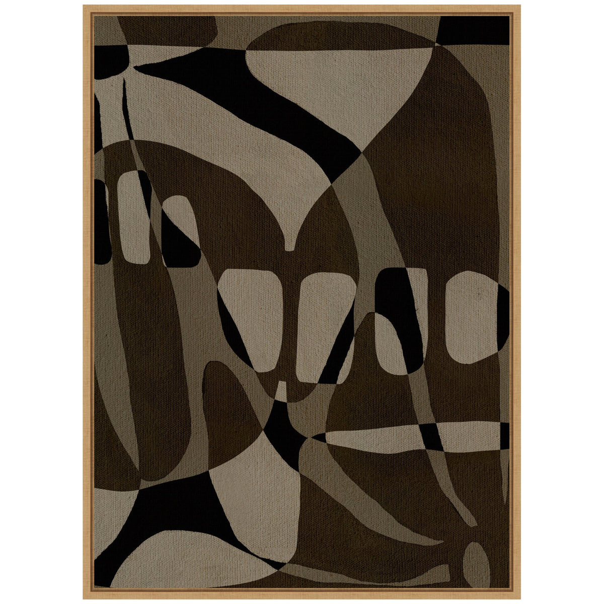 Sylvie Contour 1 Framed Canvas by Shatha Al Dafai