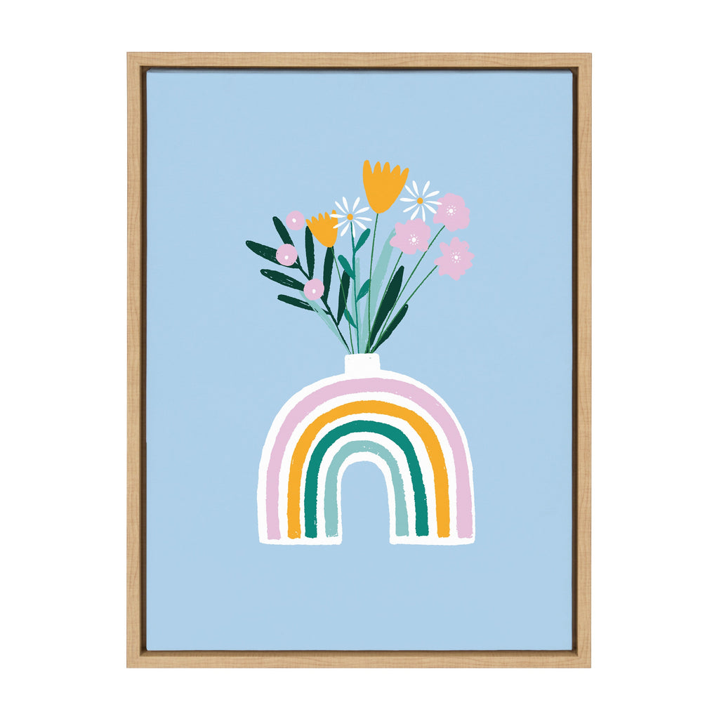 Sylvie Happy Flowers Framed Canvas by Duchess Plum