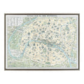 Sylvie Nouveau Plan De Paris Monumental Map Framed Canvas by Corinna Buchholz of Piddix