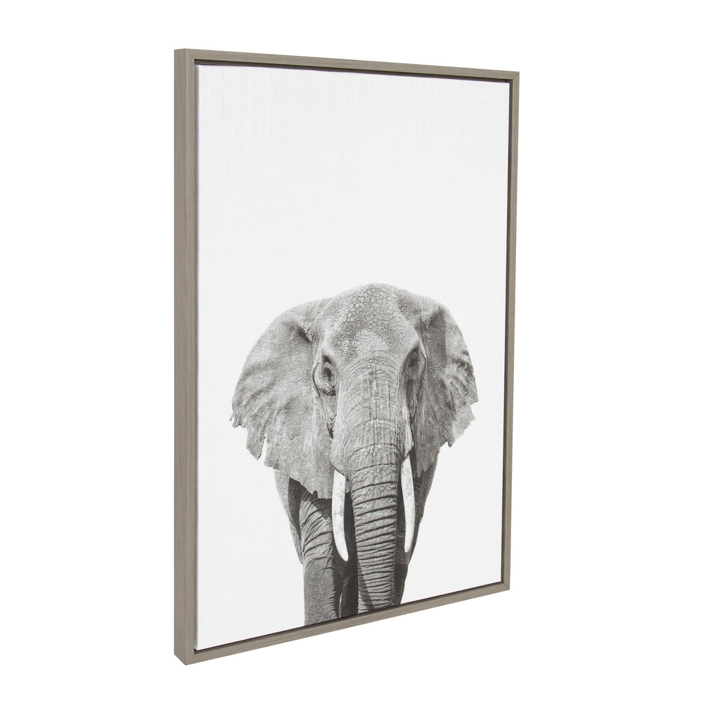 Sylvie Elephant Framed Canvas by Simon Te of Tai Prints