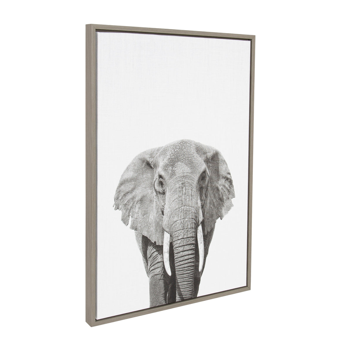 Sylvie Elephant Framed Canvas by Simon Te of Tai Prints