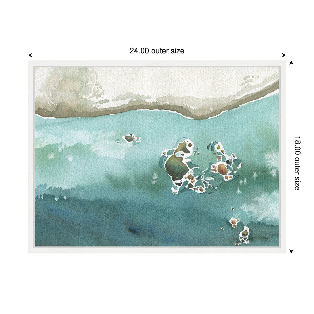 Sylvie Rocky Shores Framed Canvas by Janet Meinke-Lau