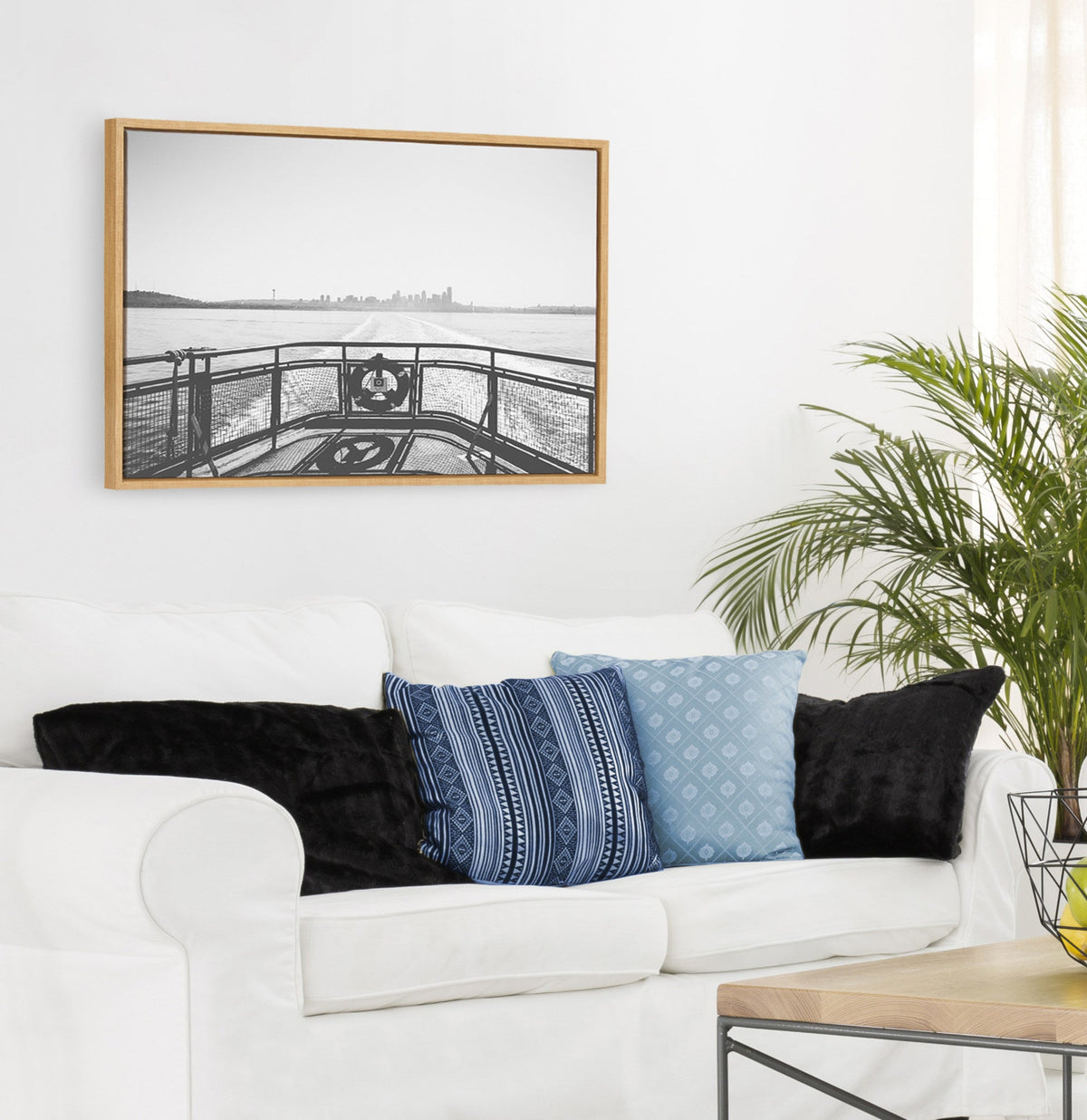 Sylvie Morning Ferry Framed Canvas by Patricia Hasz