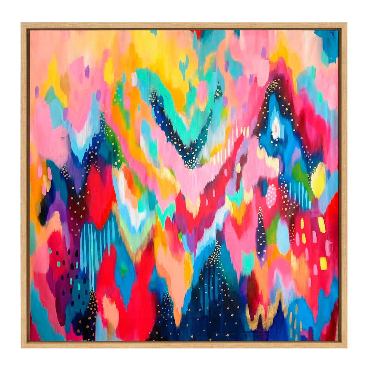 Sylvie EV Brushstroke 100 Framed Canvas by Jessi Raulet of Ettavee
