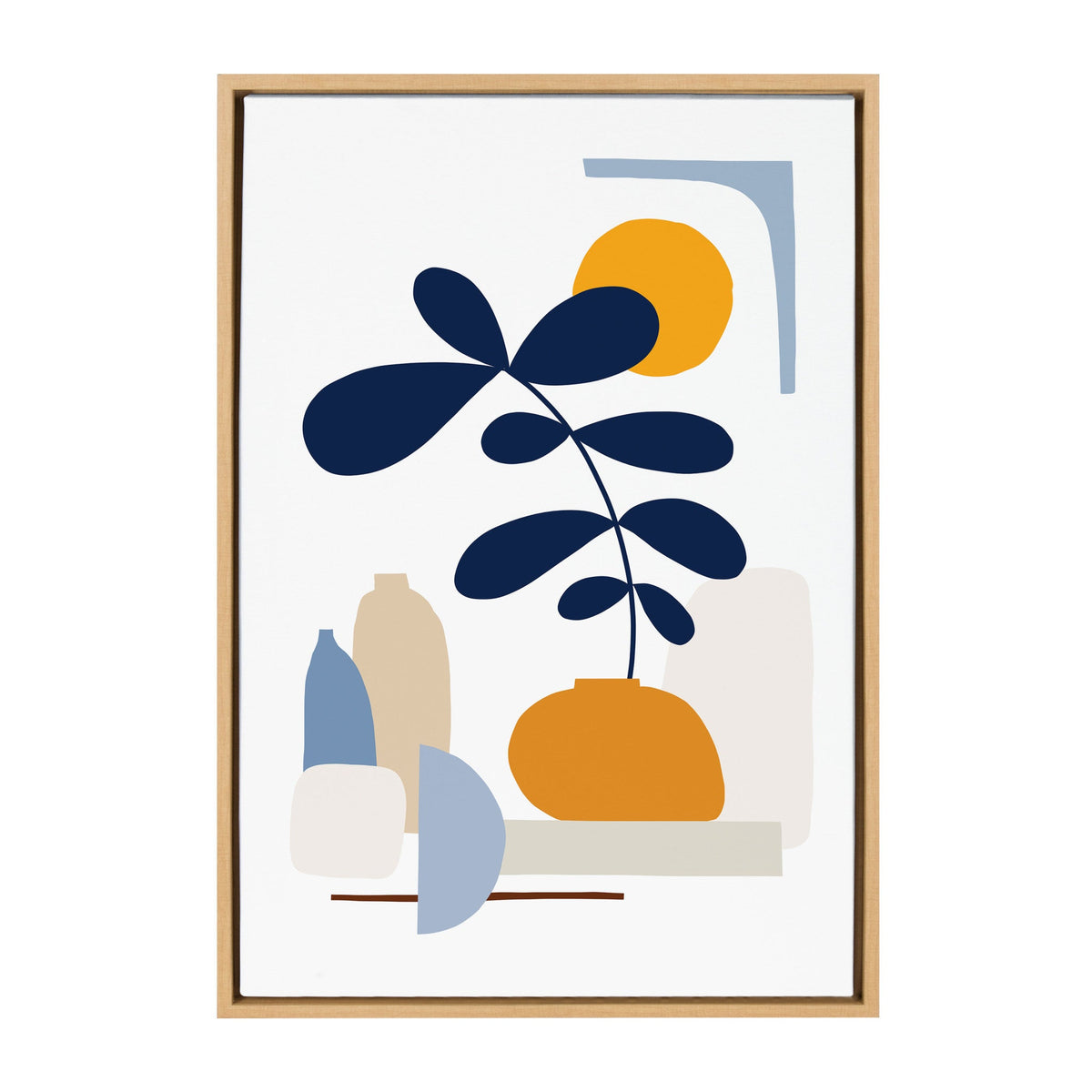 Sylvie The Shapes of Nature Framed Canvas by Dominique Vari