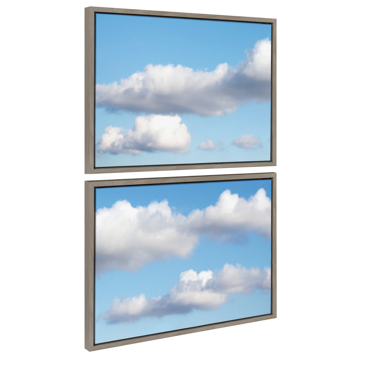 Sylvie Uplifting Clouds Framed Canvas Set of 2 by Stephanie Klatt