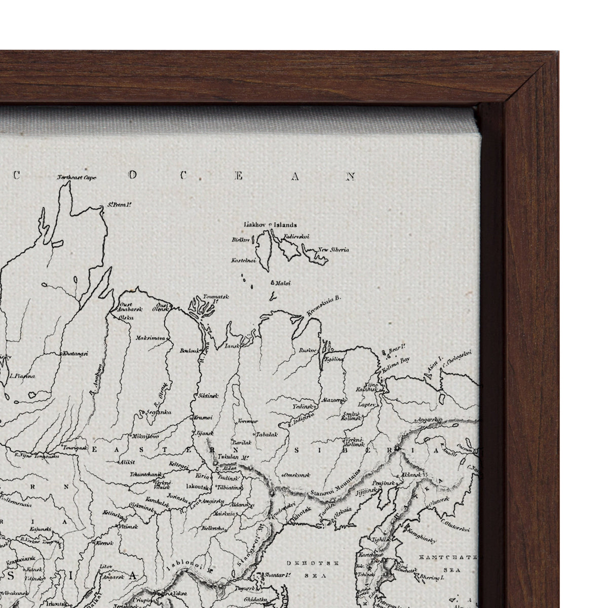 Sylvie Vintage Black and White World Map Framed Canvas Set of 2 by The Creative Bunch Studio