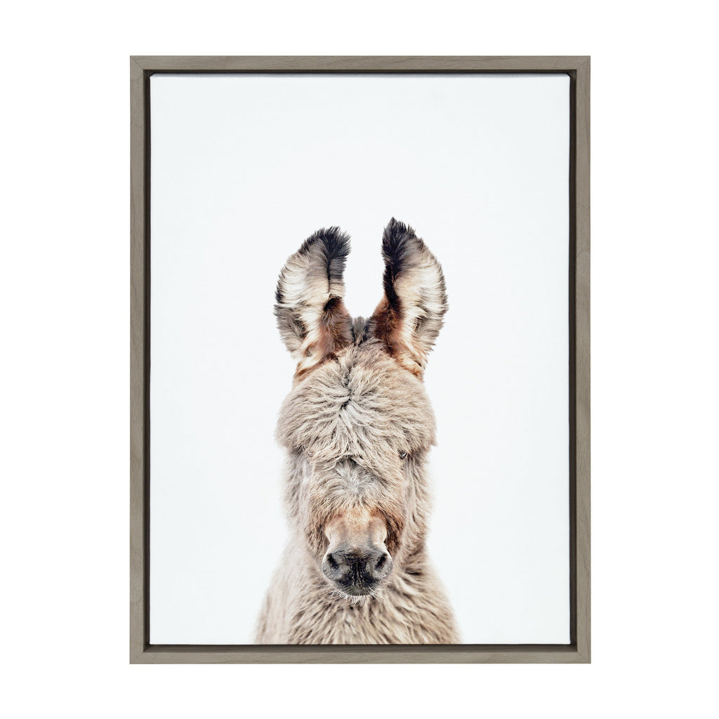 Sylvie Animal Studio Burro Portrait Framed Canvas by Amy Peterson Art Studio