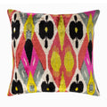Euphora Silk Velvet Ikat Pillow Cover, 24 x 24