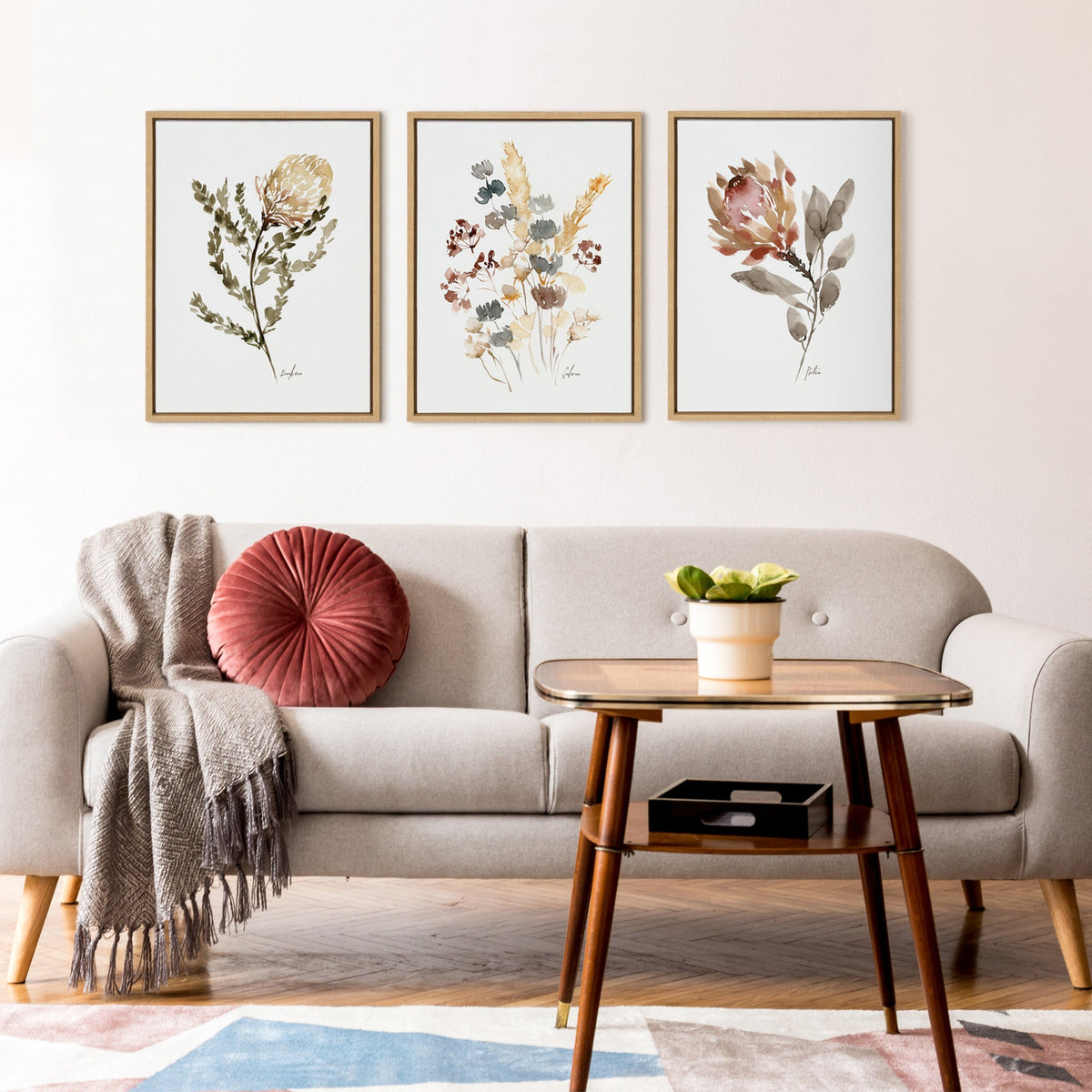 Sylvie Wild Banksia Framed Canvas by Sara Berrenson