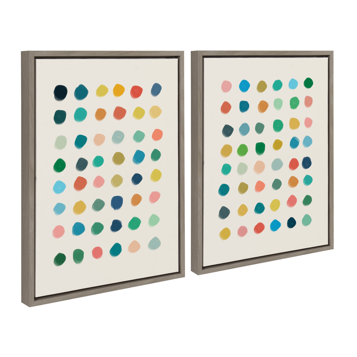 Sylvie Meditation 1 and 2 Framed Canvas Art Set of 2 by Kelly Knaga