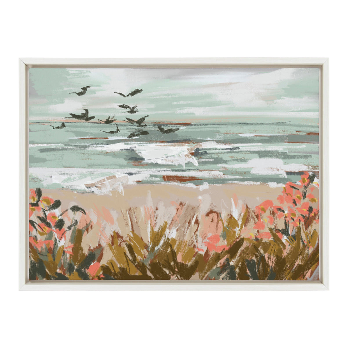 Sylvie Landscape 09 Beach Framed Canvas by Annie Quigley