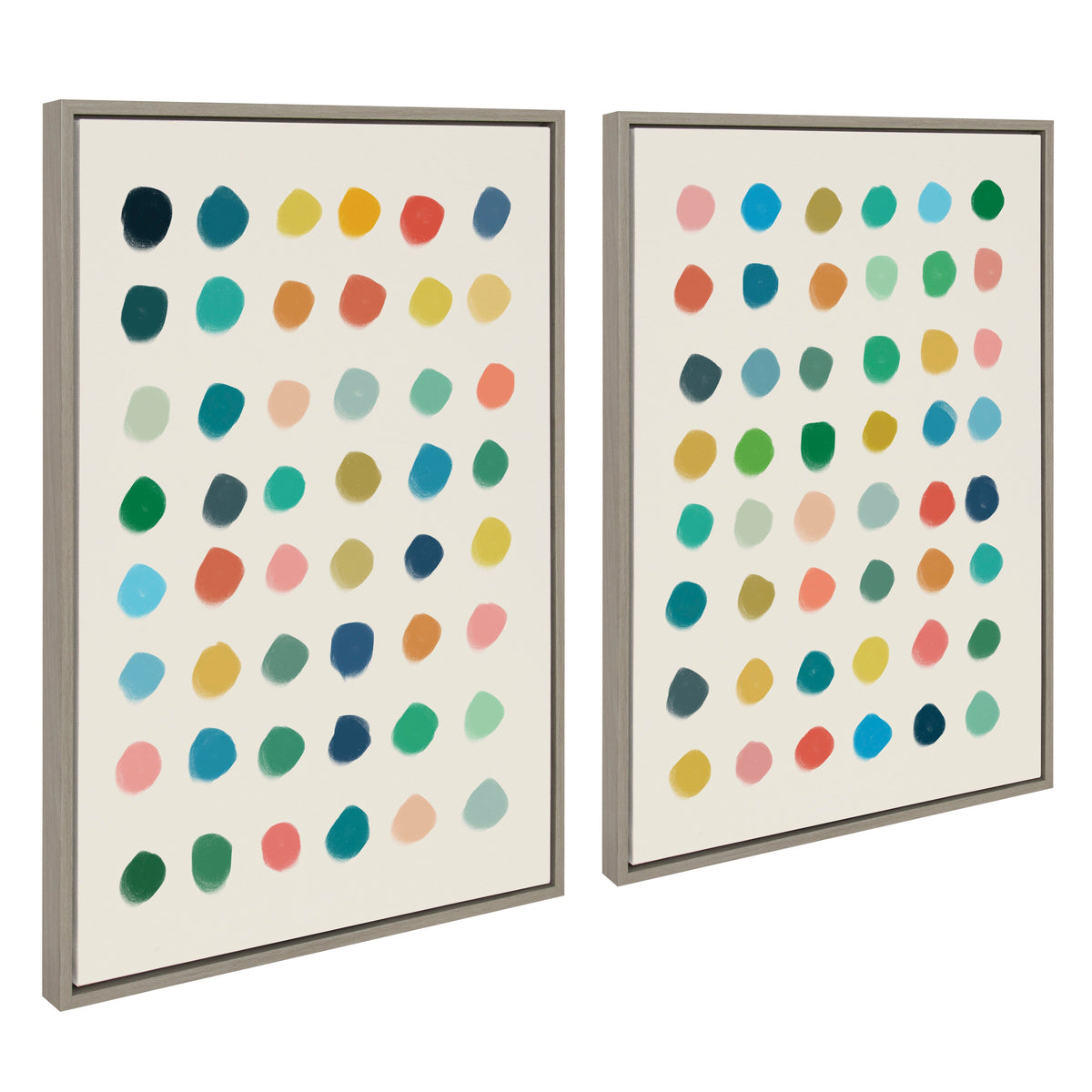 Sylvie Meditation 1 and 2 Framed Canvas Art Set of 2 by Kelly Knaga