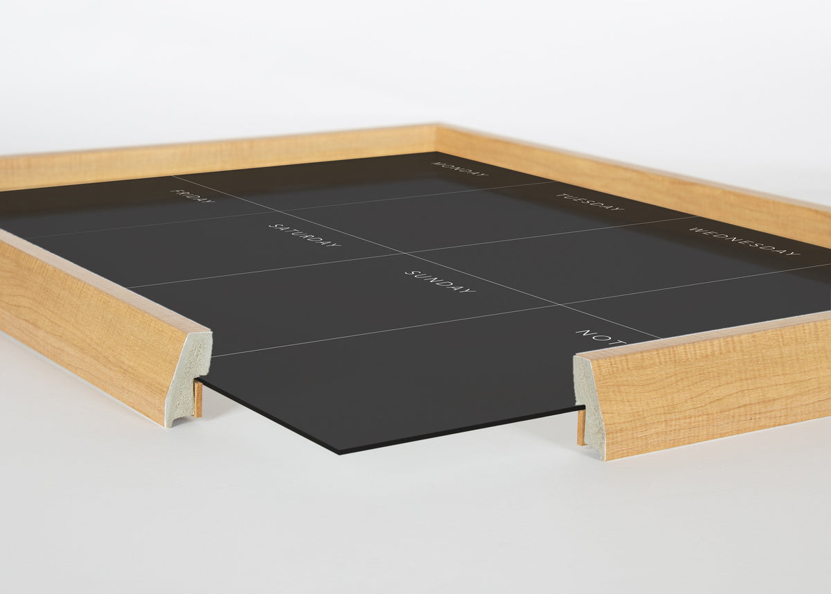 Blake This Week Black Framed Glass Dry-Erase Weekly Planner by The Creative Bunch Studio