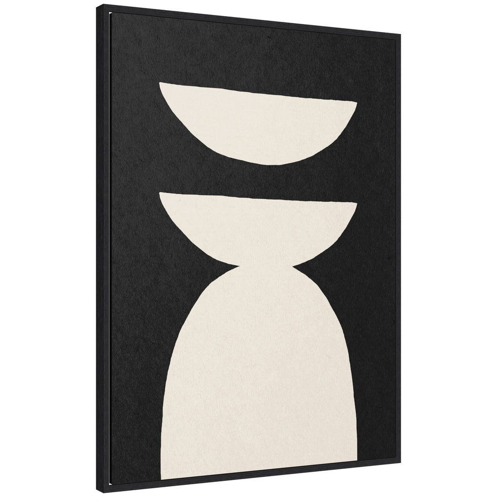 Sylvie White Geometric Abstract Framed Canvas by July Art Prints
