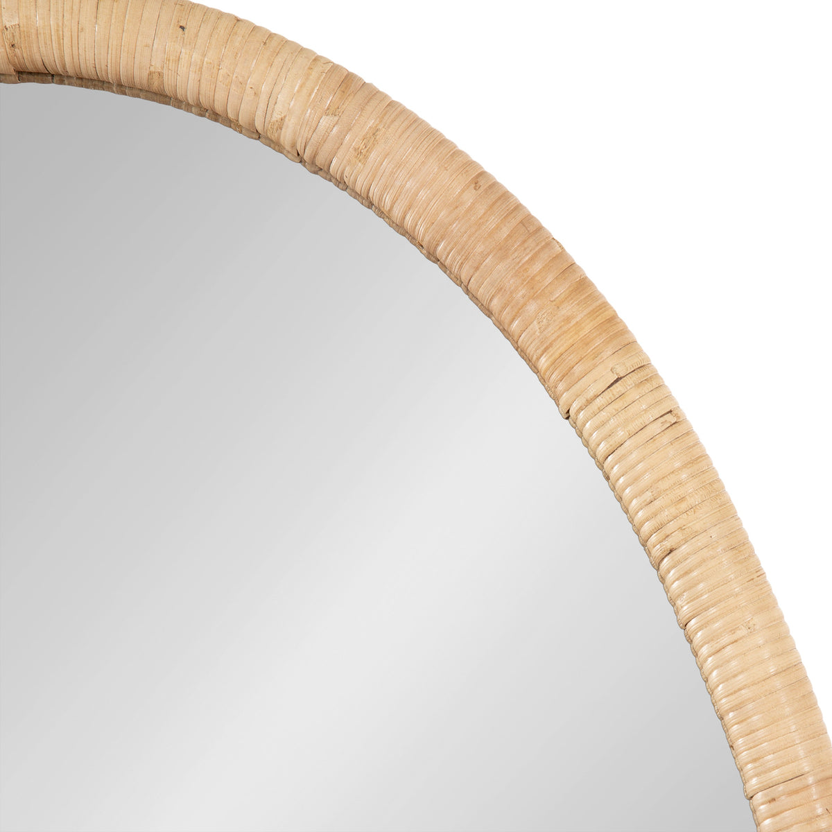 Rahfy Oval Rattan-Frame Wall Mirror