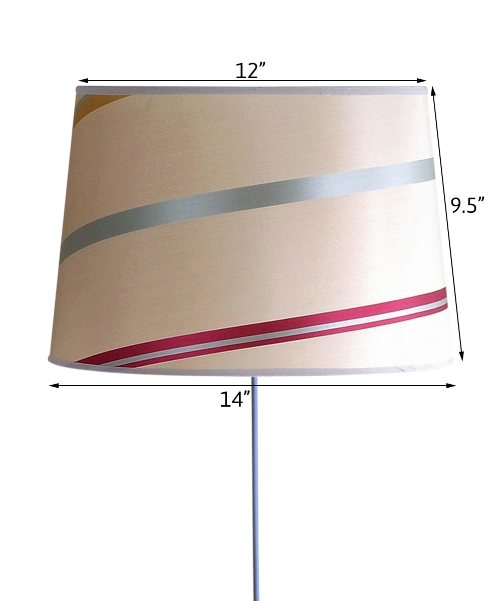 Home Concept Floating Shade Plug-In Wall Light, Juliette Silk Drum Shade - 12" Top x 14" Bottom x 9.5" Slant Height