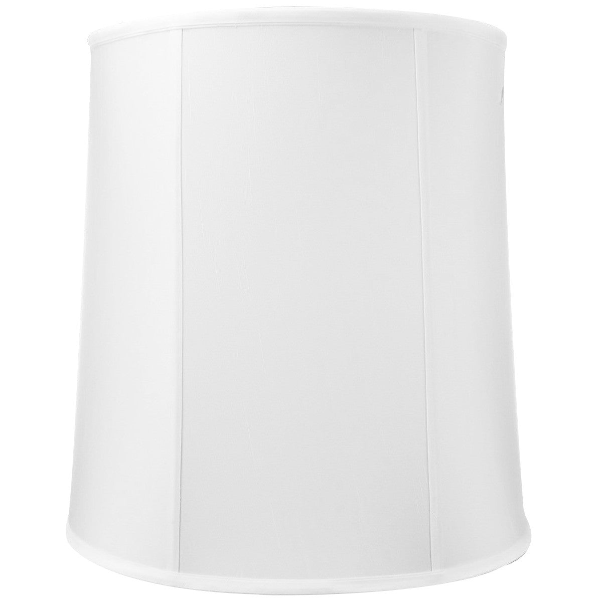 Home Concept Large Drum Lamp Shade White Shantung - 14" Top x 16" Bottom x 17" Slant Height, Spider Fitter