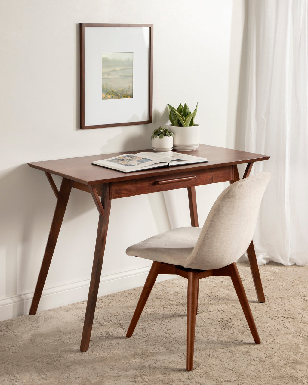 McCutcheon Solid Mango Wood Desk with Drawer