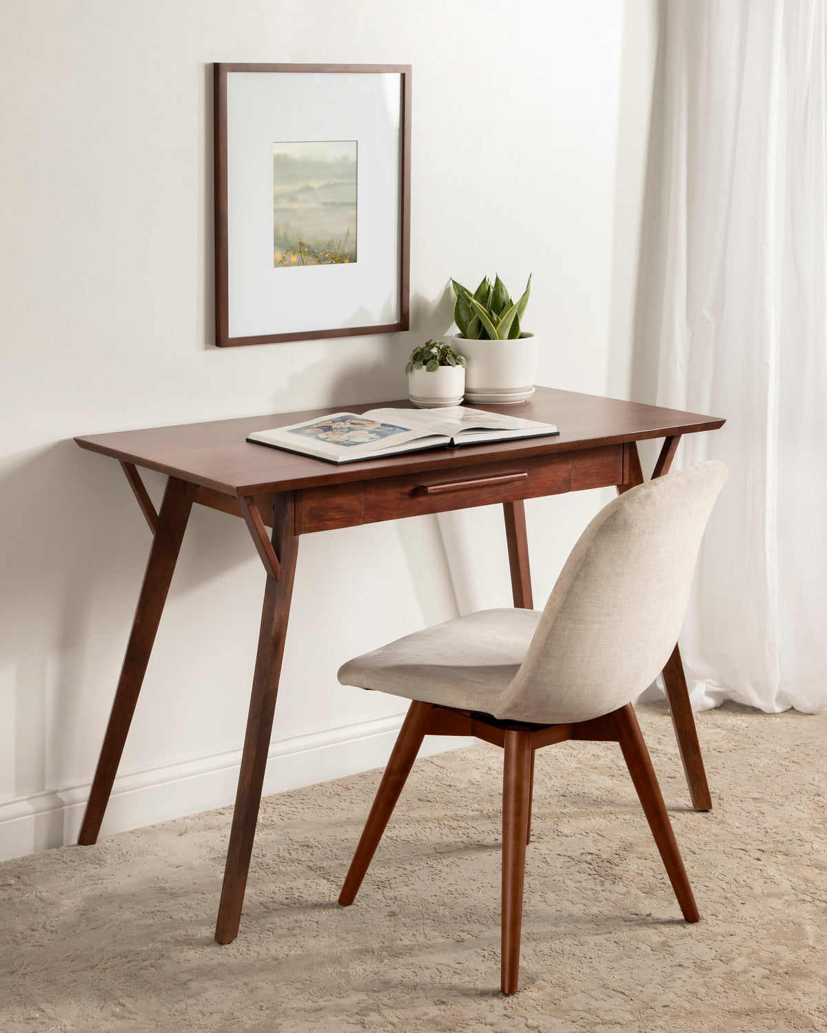 McCutcheon Solid Mango Wood Desk with Drawer