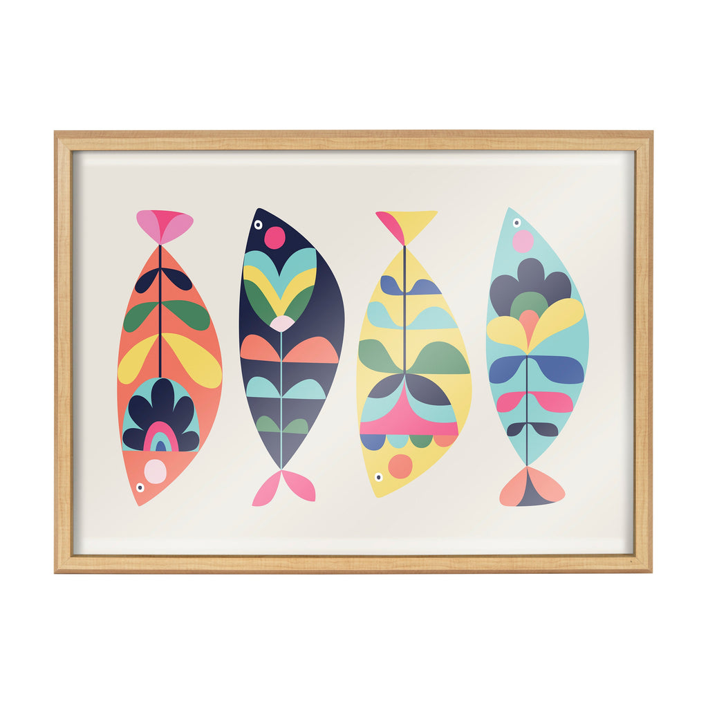 Blake MCM Fish Framed Printed Glass by Rachel Lee of My Dream Wall