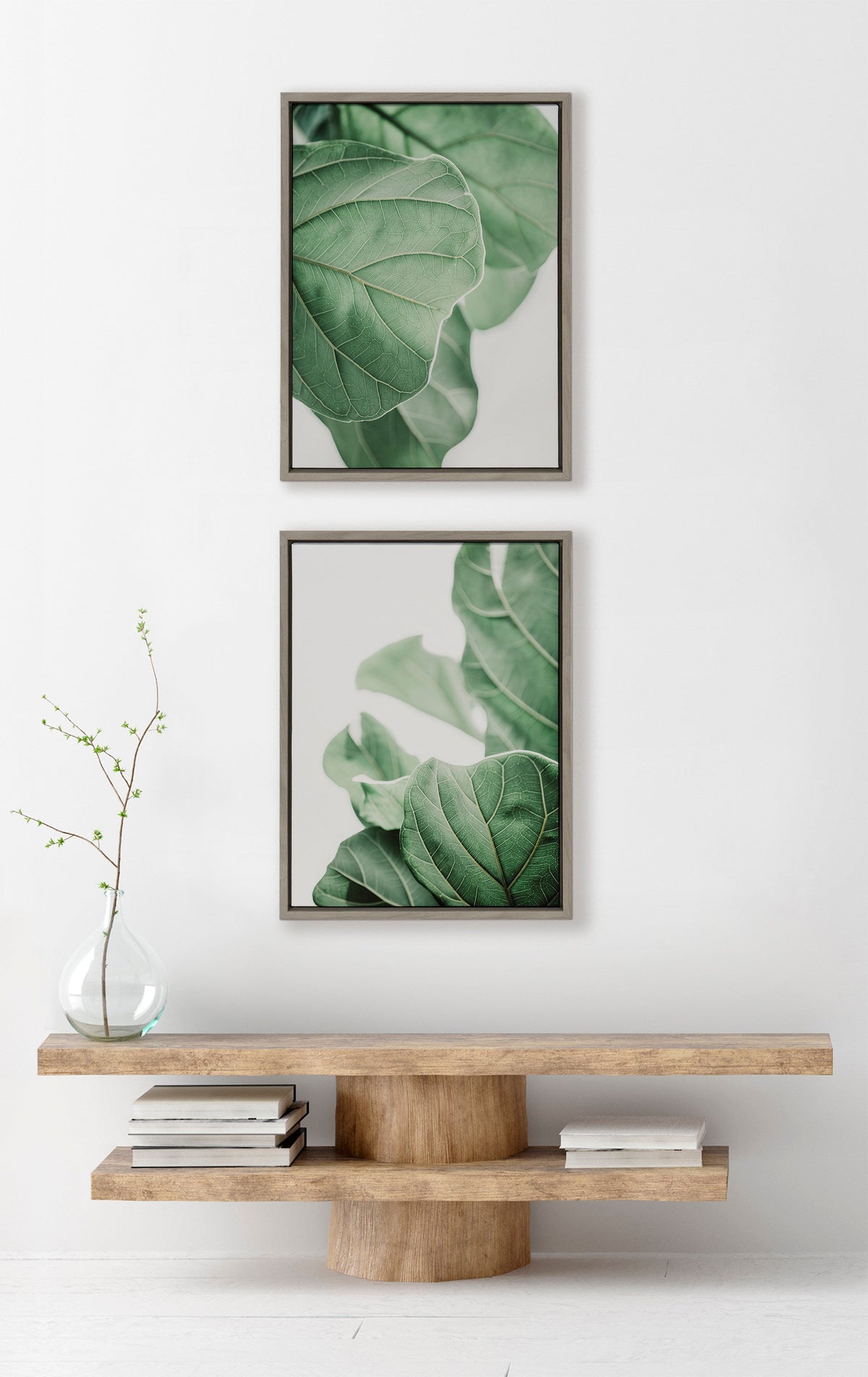 Sylvie Plant Study 6 and Plant Study 7 Framed Canvas Set of 2 by Alicia Abla