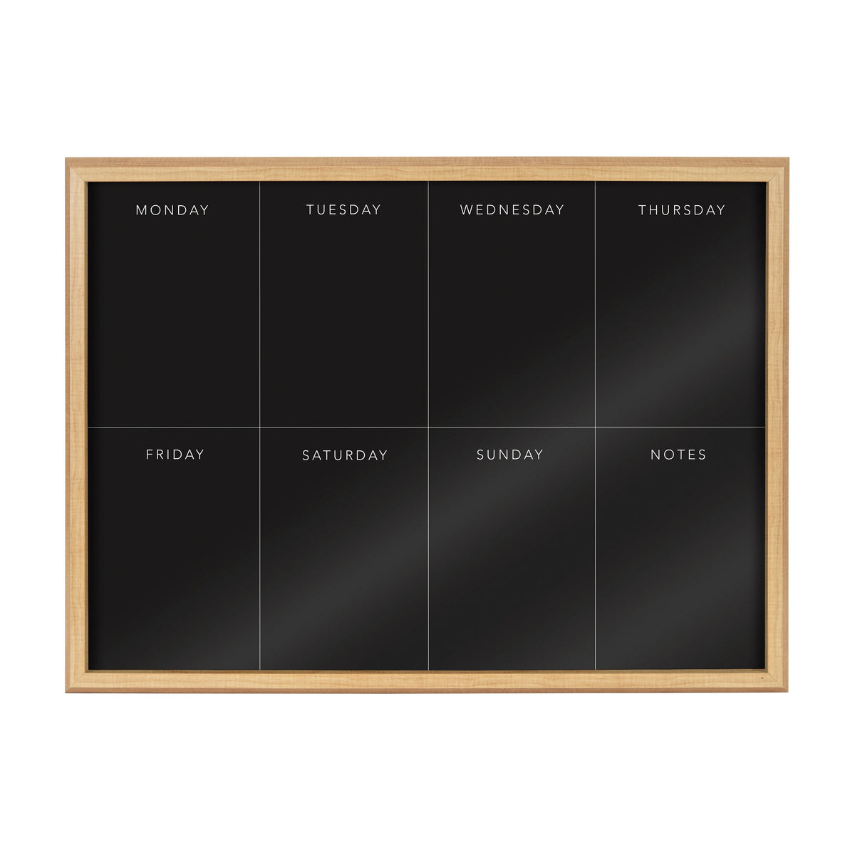 Blake This Week Black Framed Glass Dry-Erase Weekly Planner by The Creative Bunch Studio