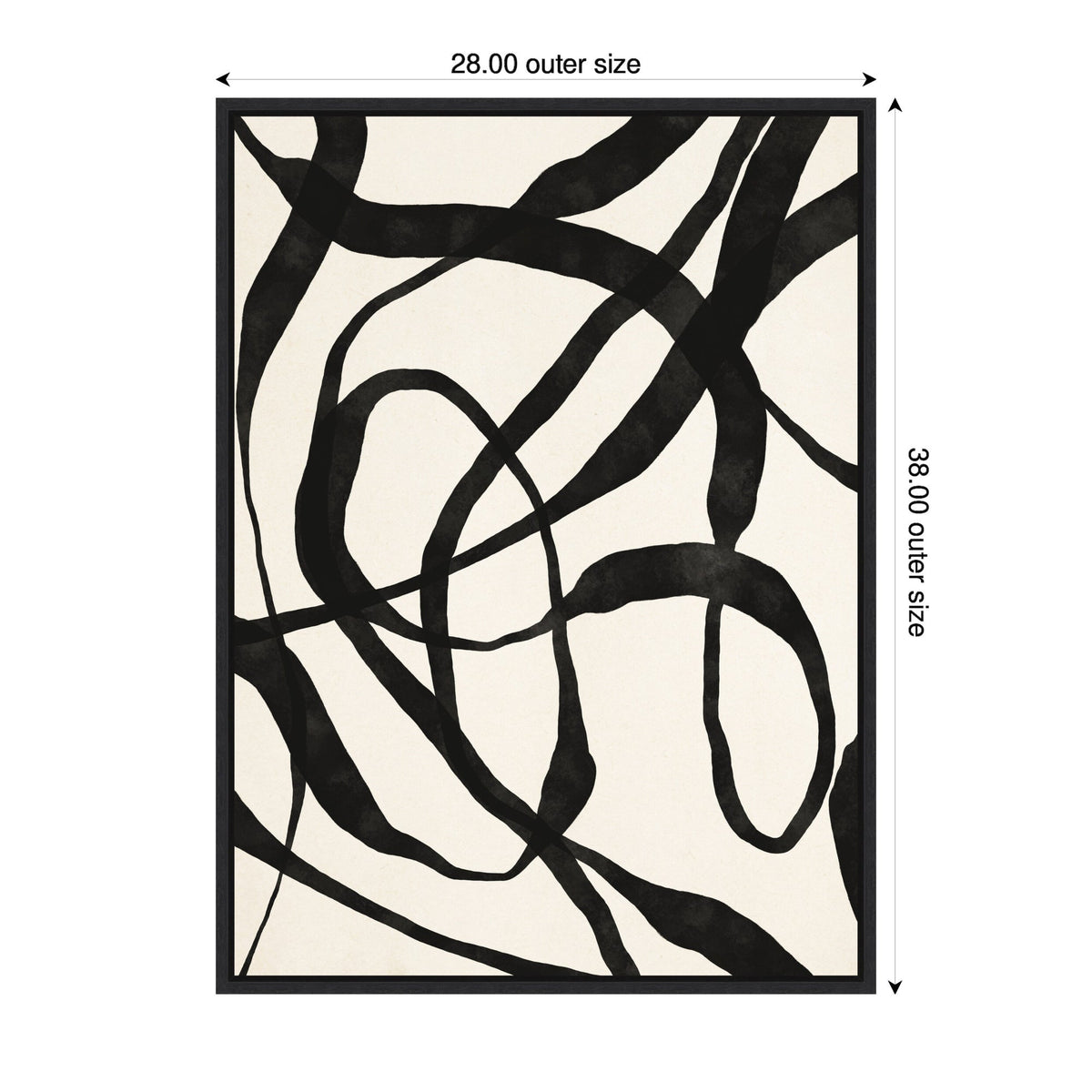 Sylvie Black Twist 4 Framed Canvas by Alicia Bock