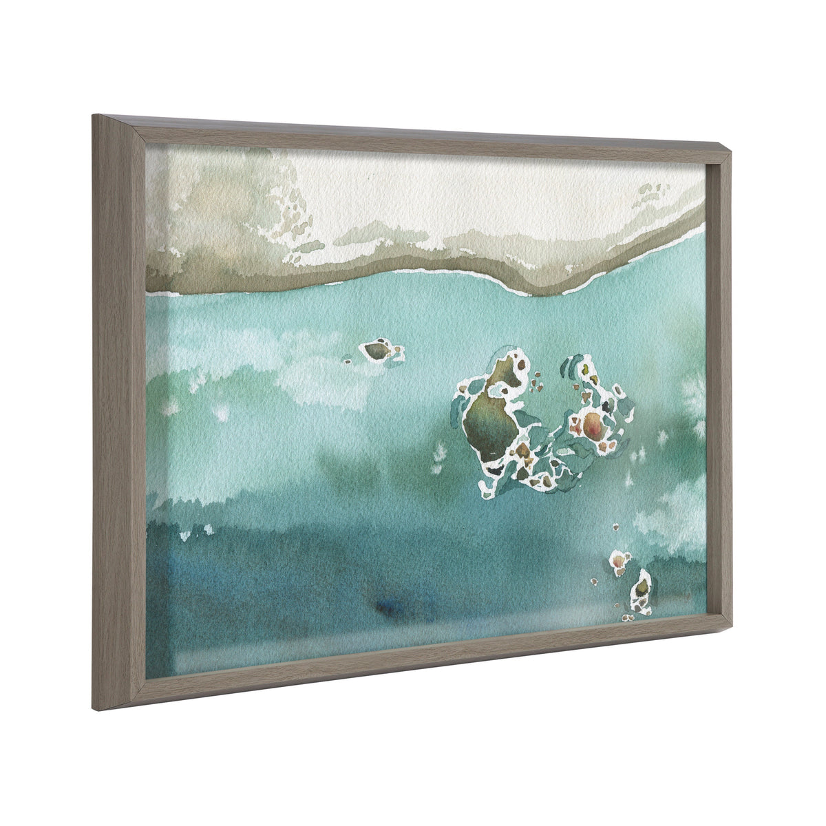 Blake Rocky Shores Framed Printed Glass by Janet Meinke-Lau