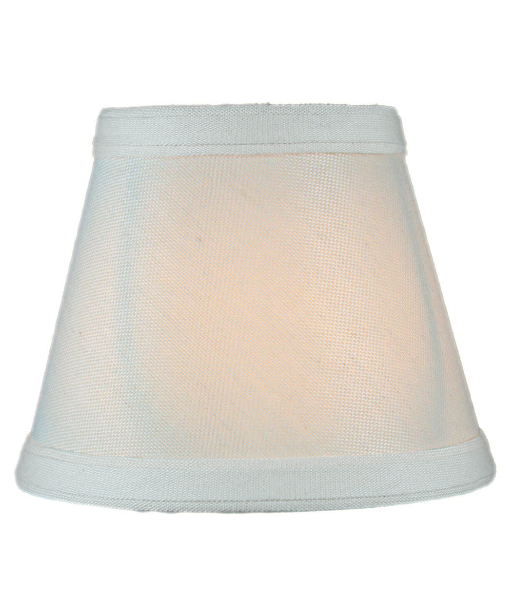 Home Concept Set of 6 Clip-on Candelabra Lamp Shade Light Oatmeal Fabric - 5"W x 4" Slant Height