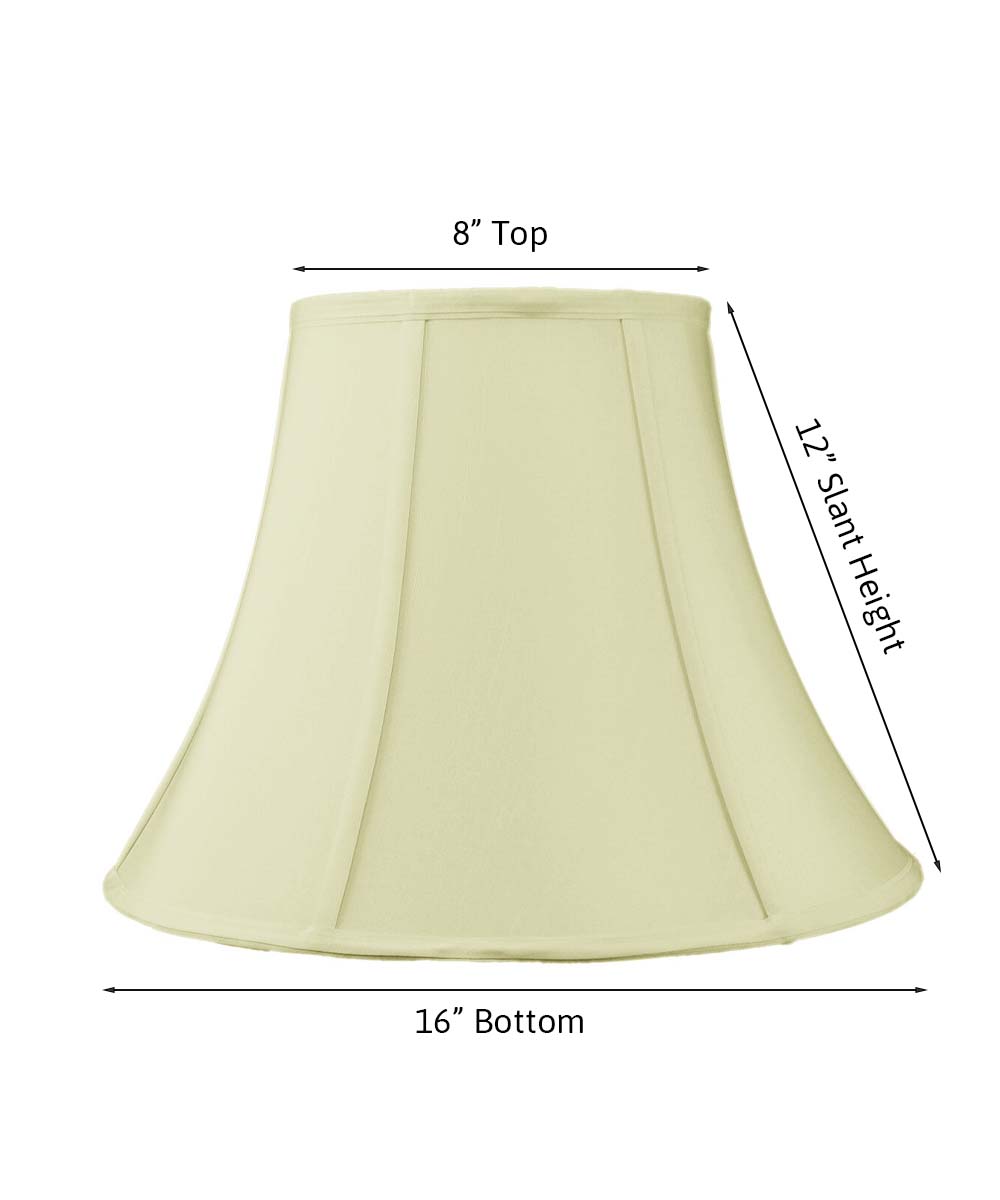 Home Concept Eggshell Shantung Bell Lamp Shade - 16"W x 12" Slant Height