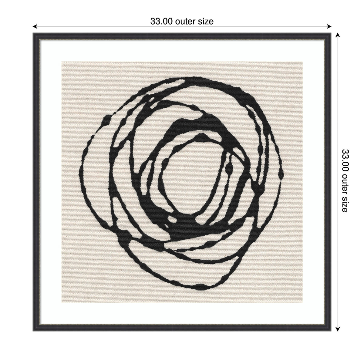 Framed Art Flowing Circle Abstract by The Creative Bunch Studio