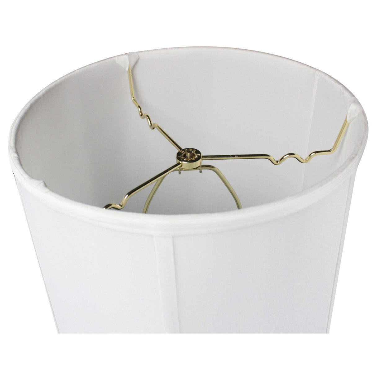 Home Concept White Shantung Fabric Drum Lamp Shade - 12" Top x 14" Bottom x 15" Slant Height