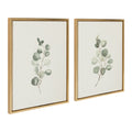 Sylvie Eucalyptus Framed Canvas Set of 2 by Maja Mitrovic of Makes My Day Happy