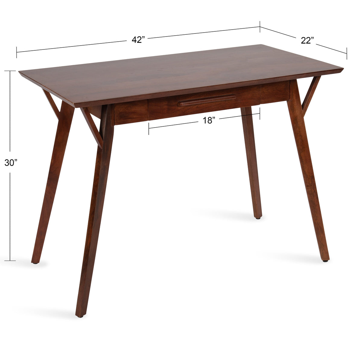 McCutcheon Solid Mango Wood Desk with Drawer