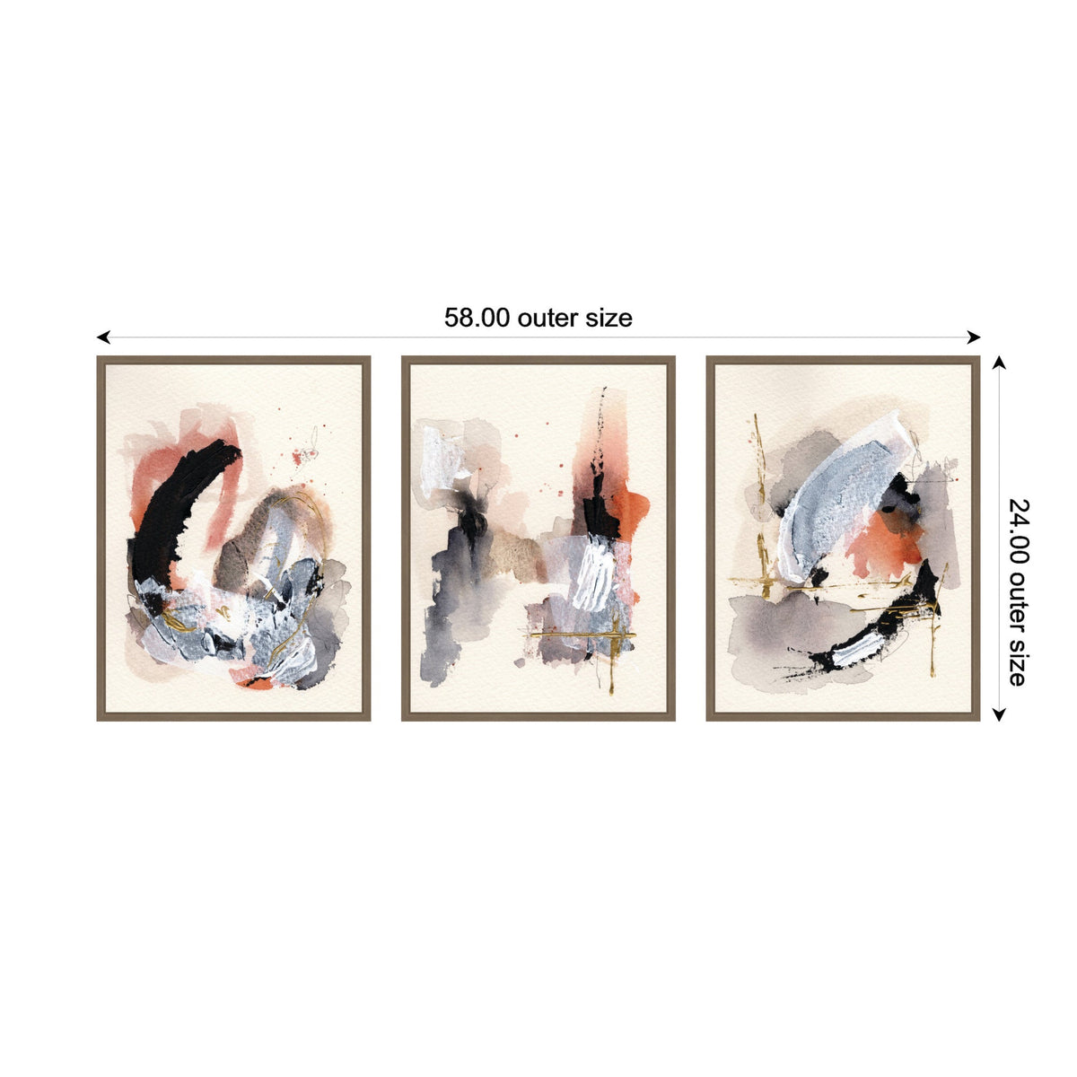Sylvie Urban Wanderer 1, 3 and 4 Framed Canvas Art Set by Xizhou Xie