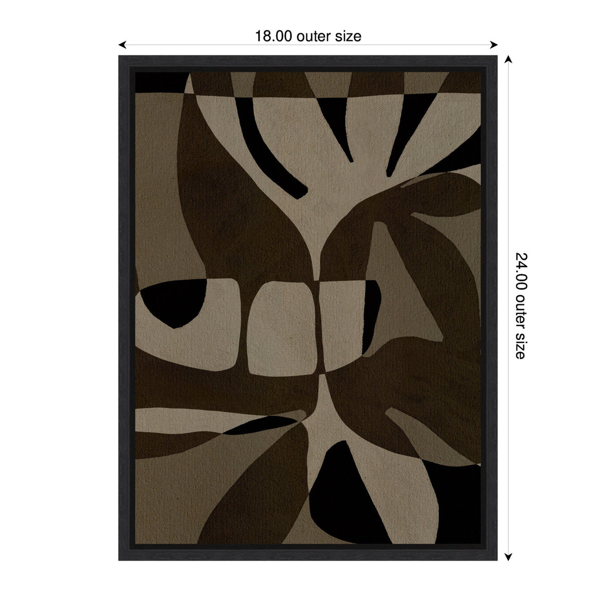 Sylvie Contour 2 Framed Canvas by Shatha Al Dafai