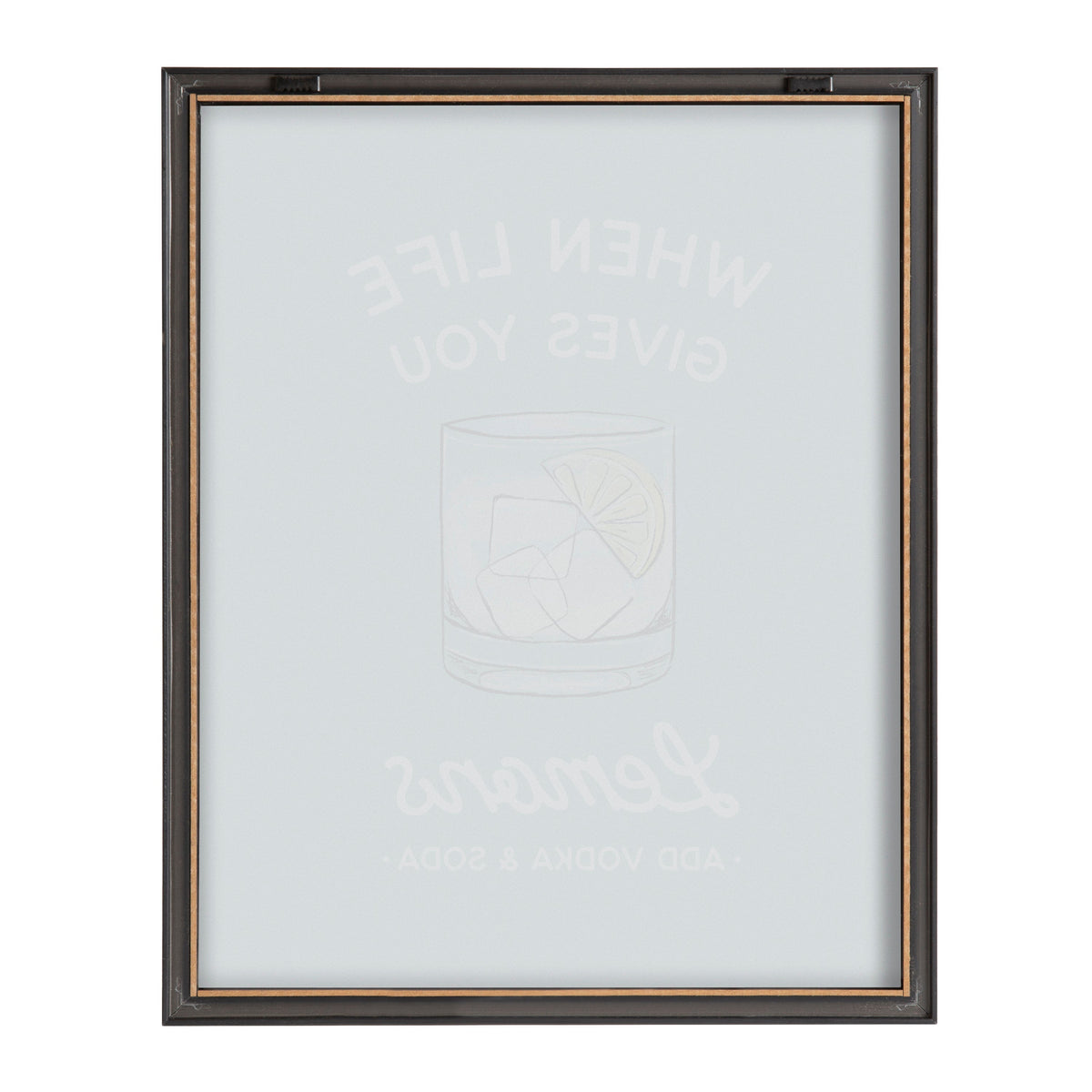 Blake When Life Gives You Lemons Blue Framed Printed Glass by The Creative Bunch Studio