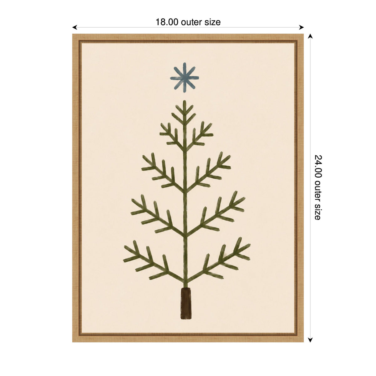 Scandinavian Tree by Laura Moss Framed Canvas Wall Art Print