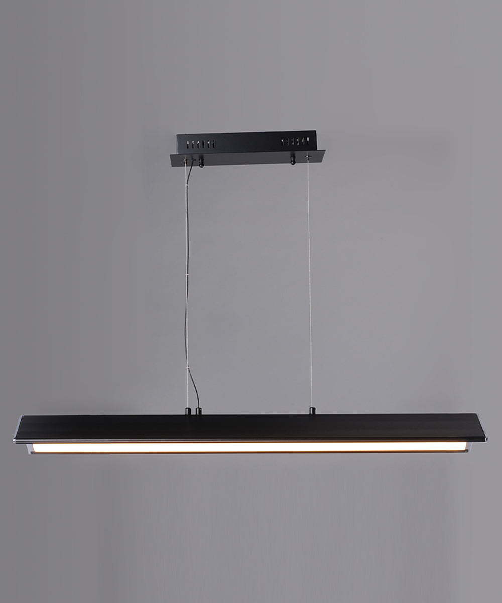 ET2 Glider 36"L 1-Light LED Island Light Black and Polished Chrome Finish