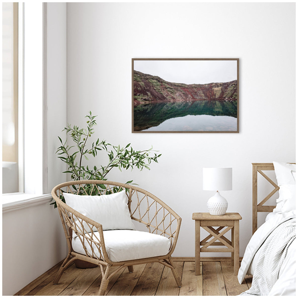 Sylvie Reflection Pool Framed Canvas by Alicia Abla