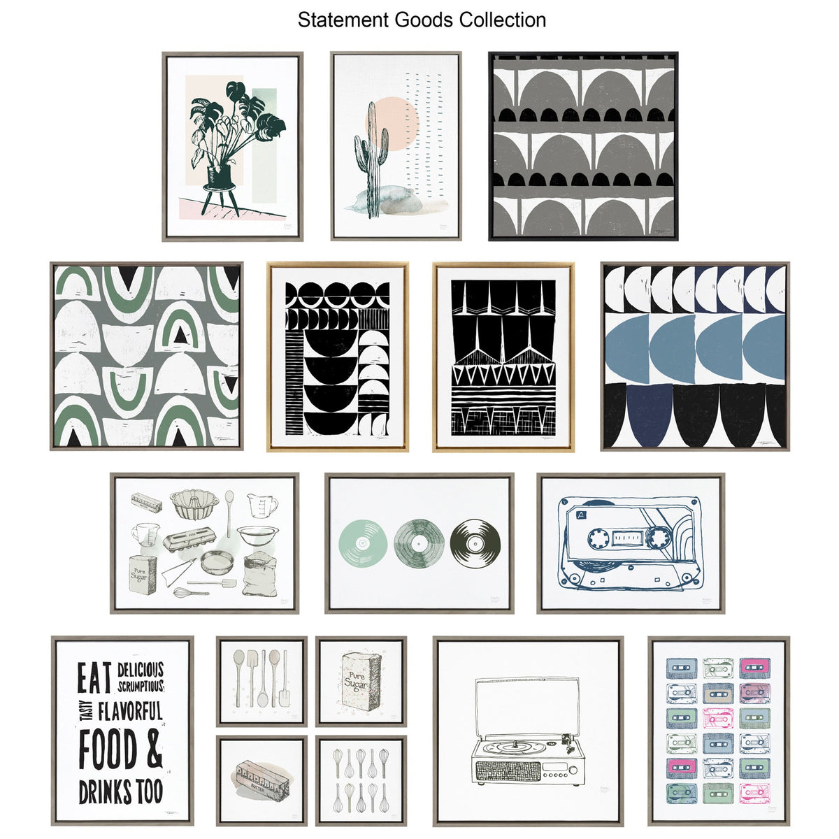 Sylvie Eat Delicious Food Framed Canvas by Statement Goods